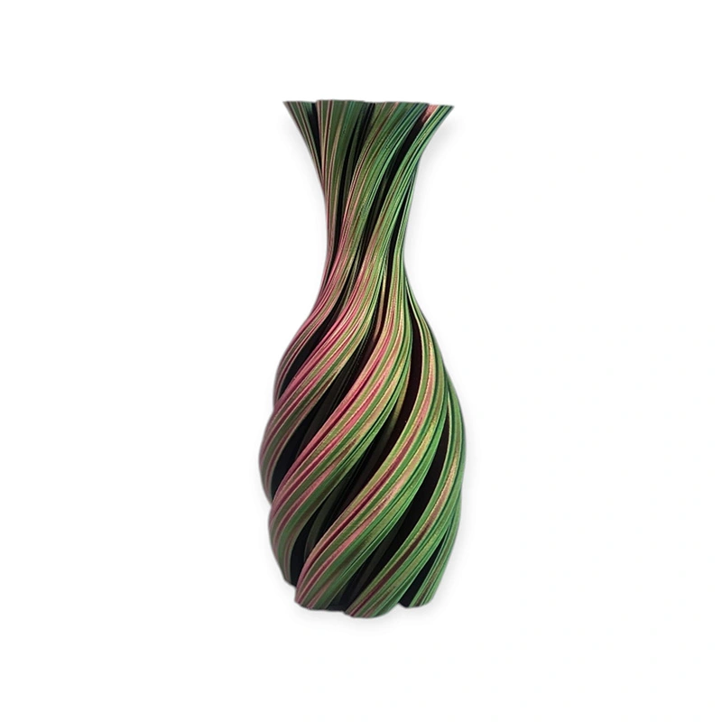 3D Vaas Florix Ø8,5x19,5 cm - Groen/Blauw/Paars - afbeelding 4