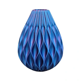 3D Vaas Onyx Ø13x17,5 cm - Blauw/Paars