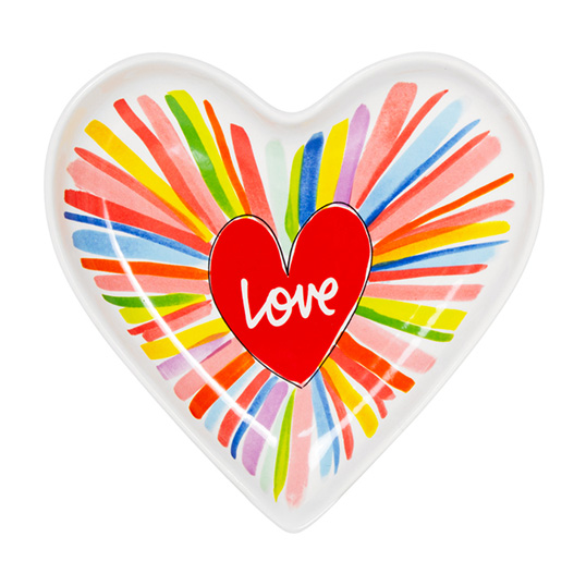 Blond Amsterdam Valentine Heart Plate Rainbow - afbeelding 1