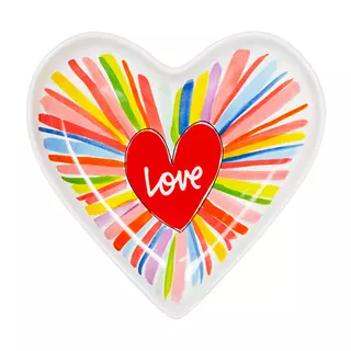 Blond Amsterdam Valentine Heart Plate Rainbow - afbeelding 1