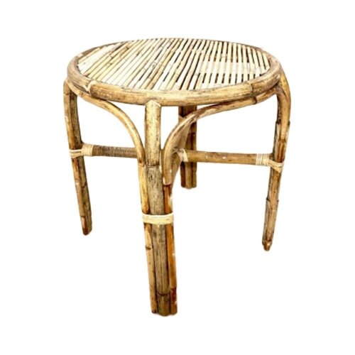 Van der Leeden Sidetable Rattan - Ø50x45 cm