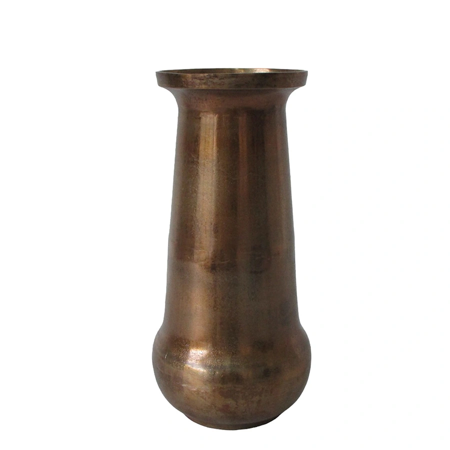 Vase aluminium Ant. Brass - 20x41 cm