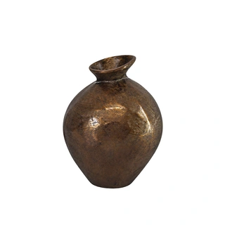 Vase aluminium Ant.brass Shiny S - 23x30 cm