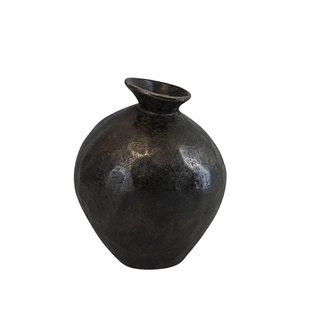 Vase aluminium Ant.black Shiny S - 23x30 cm