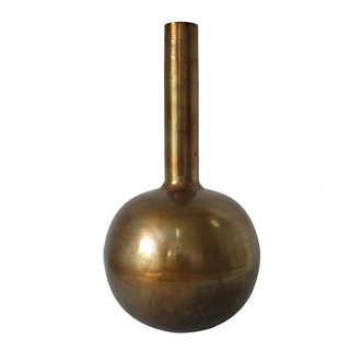 Vase ball aluminium Ant.brass L - 41x75 cm