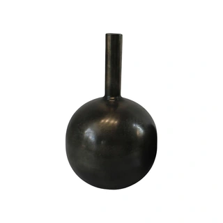 Vase ball aluminium Ant.black - 30x50 cm