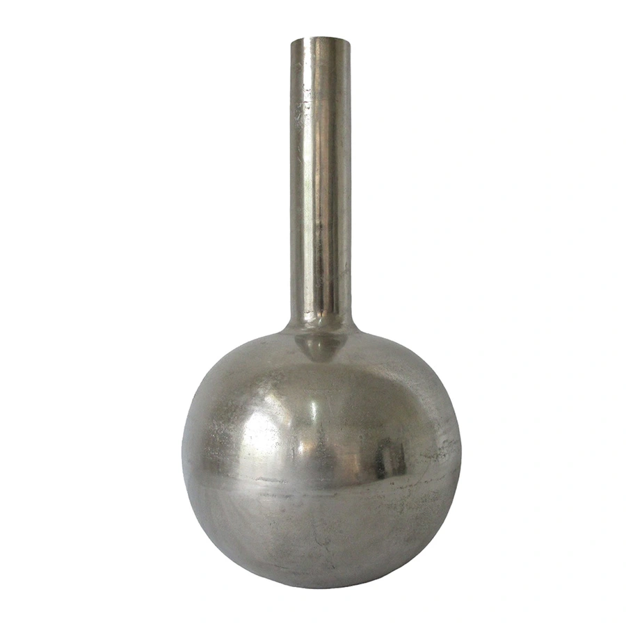 Vase ball aluminium Raw L - 41x75 cm