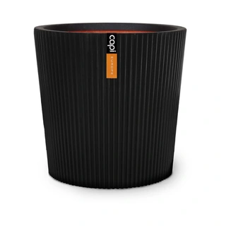 Capi Vaas Conisch Groove Ø45x41 cm - Zwart