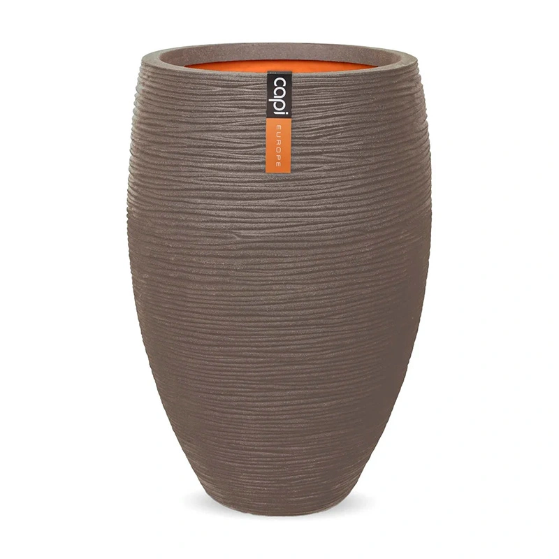 Capi Vaas Elegant Deluxe Rib Ø50x72 cm - Taupe