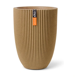 Capi Vaas Elegant Laag Groove Ø46x58 cm - Beige