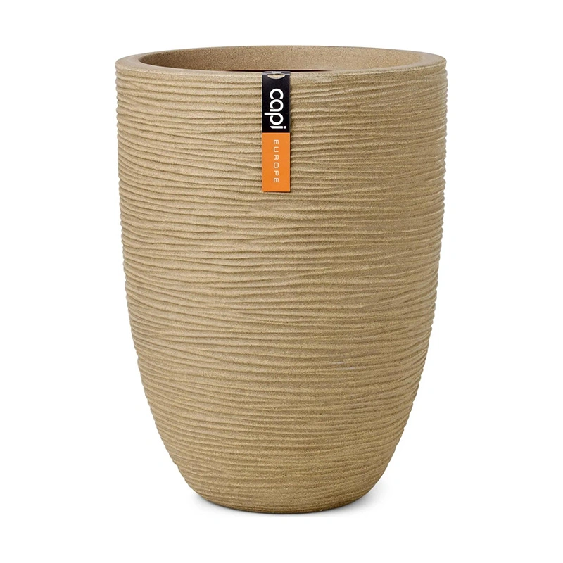 Capi Vaas Elegant Laag Rib Ø34x46 cm - Beige