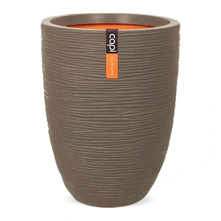 Capi Vaas Elegant Laag Rib Ø34x46 cm - Taupe