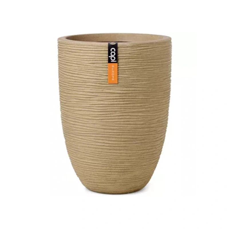 Capi Vaas Elegant Laag Rib Ø46x58 cm - Beige