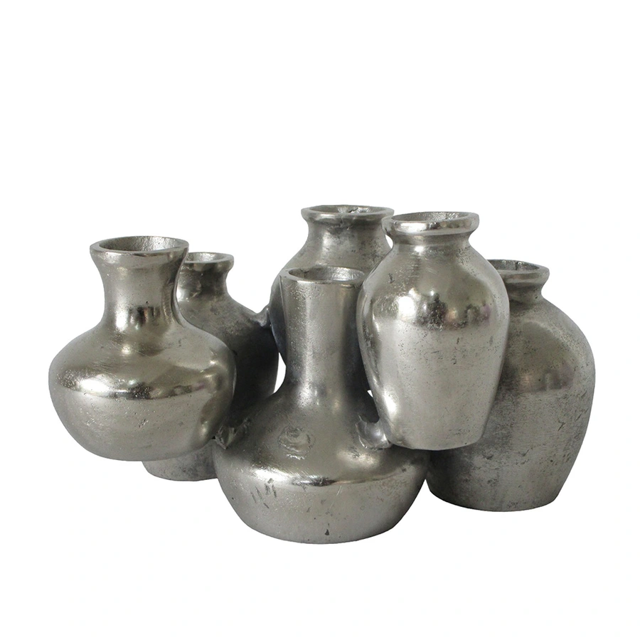 Vase group 6 aluminium Raw - 25x20x15 cm