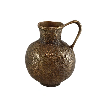 Vase aluminium Ear Ant.brass S - 24x21x31 cm
