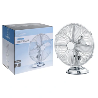 Ventilator Tafelmodel Chroom - 30 cm - afbeelding 2