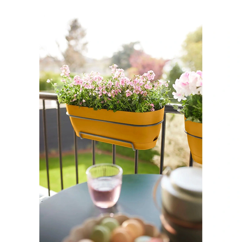 Elho Vibia Campana Balkon Allin1 50 cm - Honing Geel - afbeelding 4