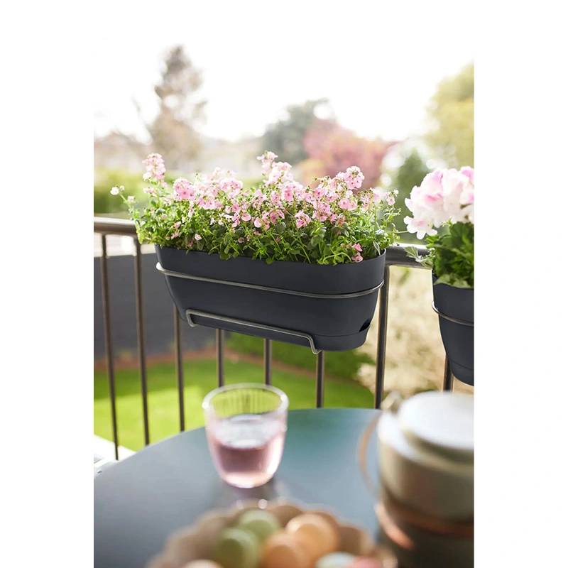 Elho Vibia Campana Balkon Allin1 70 cm - Antraciet - afbeelding 4