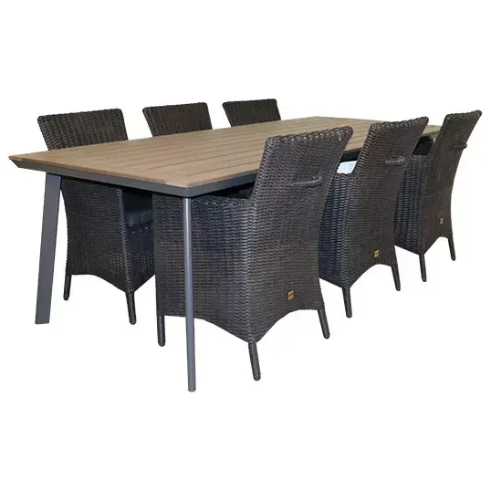 Buitengewoon Boet Vigo Diana Diningset - Zwart - afbeelding 1
