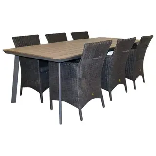 Buitengewoon Boet Vigo Diana Diningset - Zwart - afbeelding 1