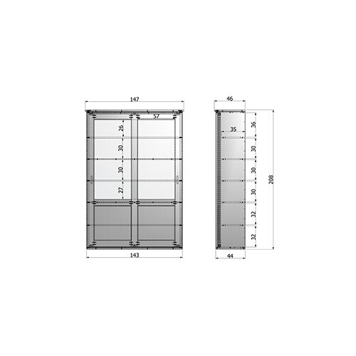 Woood Vince Schuifdeurkast Wit [fsc] - afbeelding 4