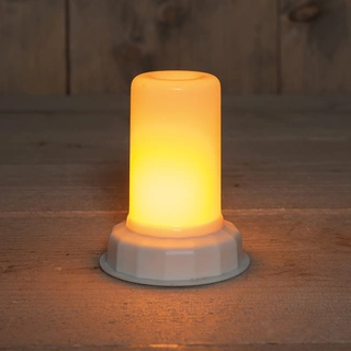 LED Vlamverlichting Ø7,5x9,5 cm - Wit - afbeelding 1