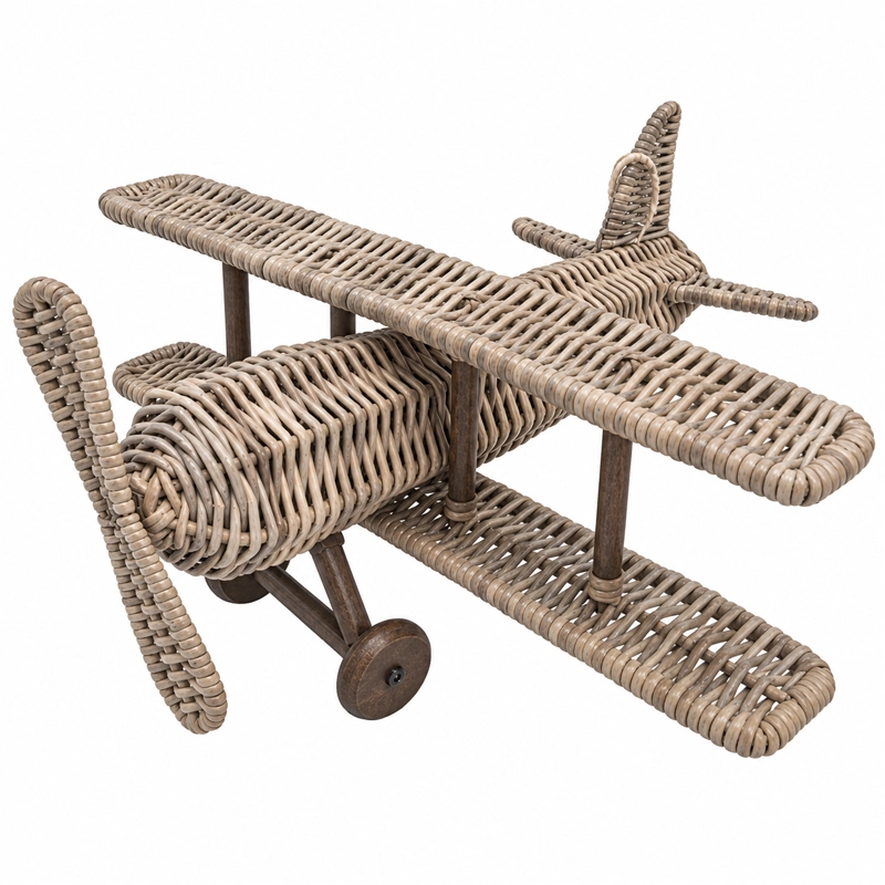 Vliegtuig Rotan Grijs L - afbeelding 2