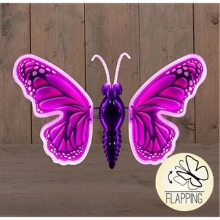 LED Muurhanger Vlinder Roze 40 cm - Warm Wit