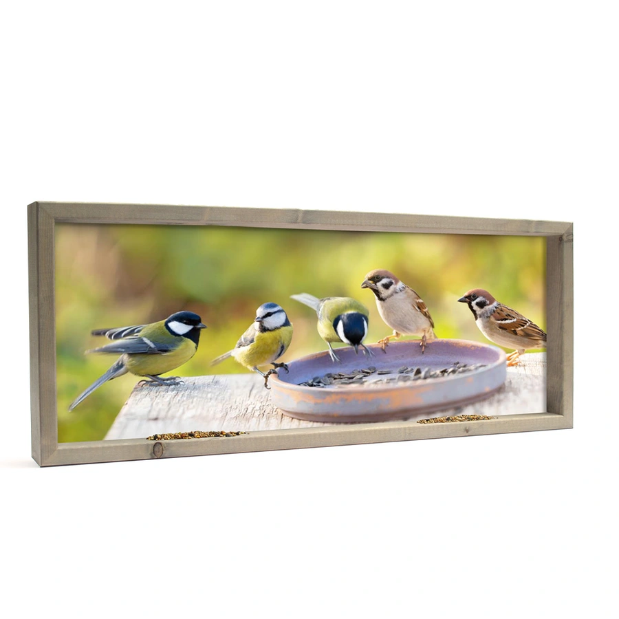 Vogelvoederlijstje Voedertijd - 102x42 cm - afbeelding 1