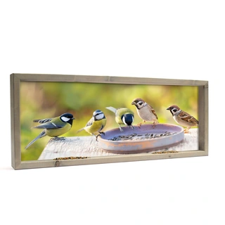 Vogelvoederlijstje Voedertijd - 102x42 cm - afbeelding 1