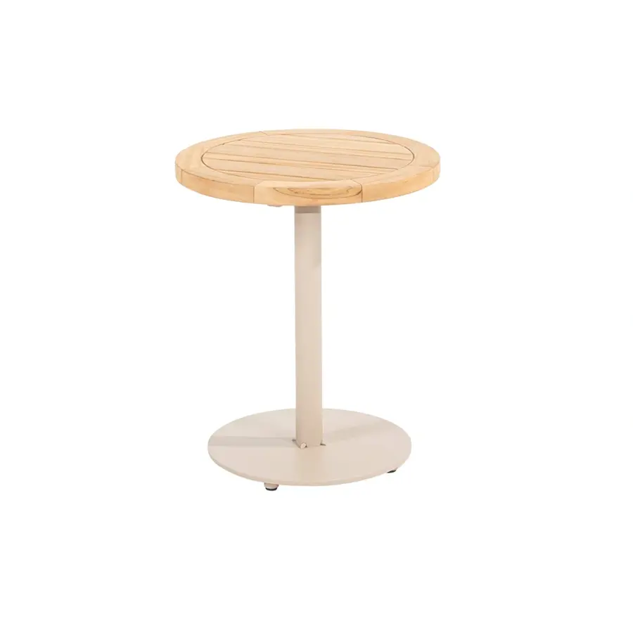 4 Seasons Outdoor Volta Teak Bijzettafel Latte - Ø45 cm - afbeelding 1