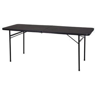 Buitengewoon Boet Vouwtafel Zwart - 182x67x73 cm - afbeelding 1