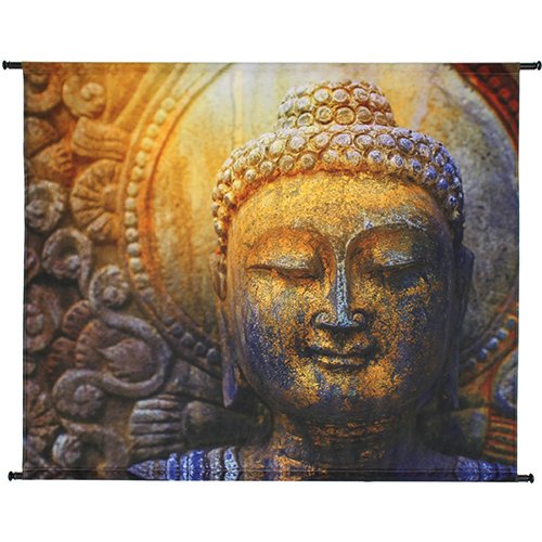 Wandkleed Buddha Velvet Brown - afbeelding 1
