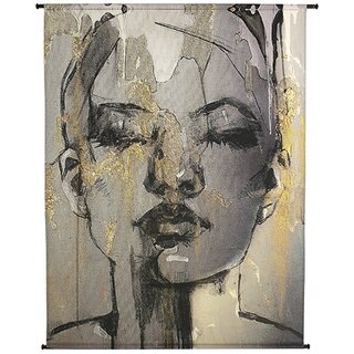 Wandkleed Face Velvet Black - afbeelding 1