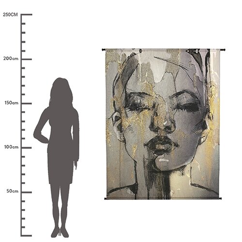 Wandkleed Face Velvet Black - afbeelding 3