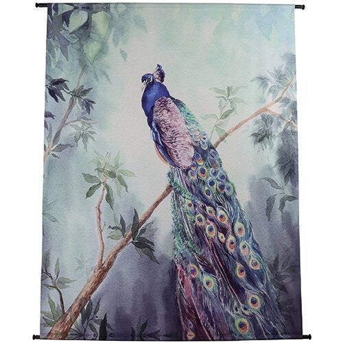 Wandkleed Peacock Velvet Blue - afbeelding 1