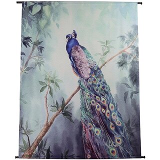 Wandkleed Peacock Velvet Blue - afbeelding 1