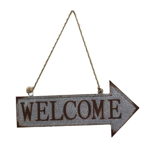 Wanddeco Bordje Welcome - 64x66 cm