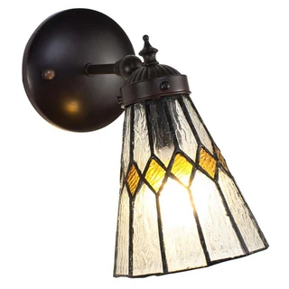 Wandlamp Tiffany Transparant - 17x12x23cm | De Boet