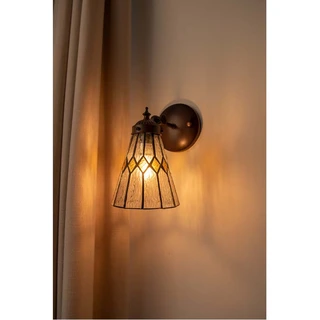 Wandlamp Tiffany Transparant - 17x12x23cm - afbeelding 5