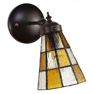 Wandlamp Tiffany Bruin - 17x12x23cm - afbeelding 2