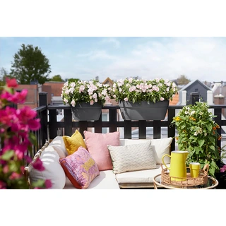 Elho Vibia Campana Flower Bridge Wandpot 60 cm - Antraciet - afbeelding 5