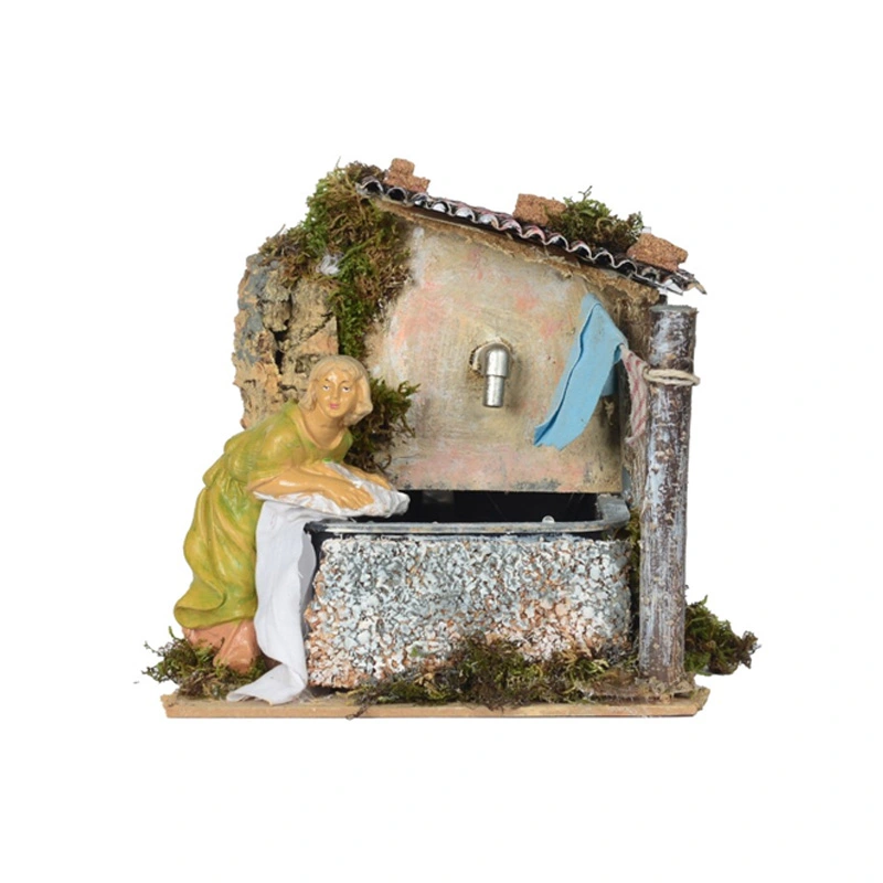 Wasplaats met Figuur - 20x19x20 cm