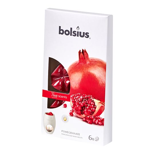 Bolsius Waxmelts True Scents Pomegranate - 6 st.