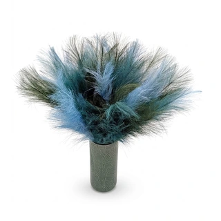 Kunst Pampas Boeket - Blauw