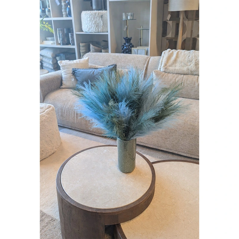 Kunst Pampas Boeket - Blauw - afbeelding 2