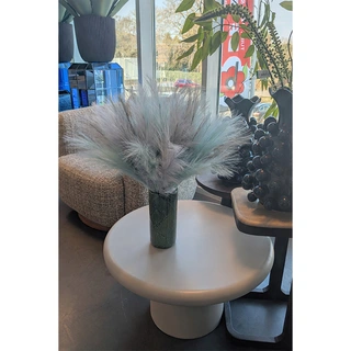 Kunst Pampas Boeket - Grijs Blauw - afbeelding 2