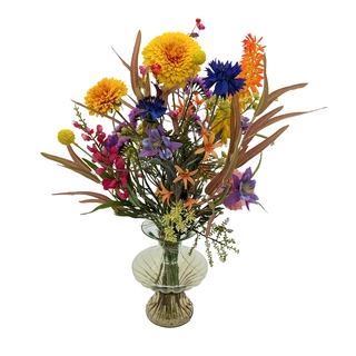 Kunstbloemen Boeket Bont - 77 cm