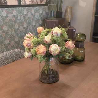 Kunstbloemen Boeket Pioenroos - Zachtroze - afbeelding 2