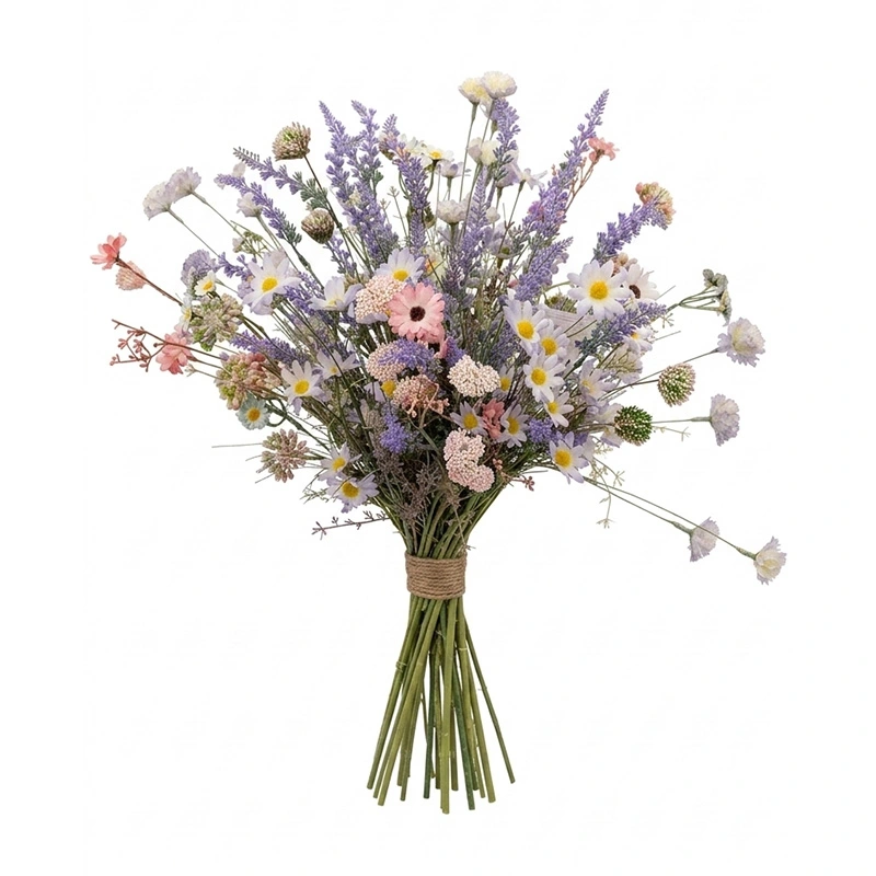 Kunstbloemen Boeket Voorjaar - Lila - afbeelding 1